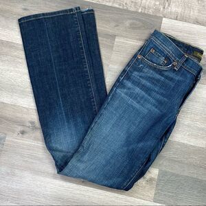 David Kahn Lauren Mid Rise Bootcut Jeans Blue Fade 4